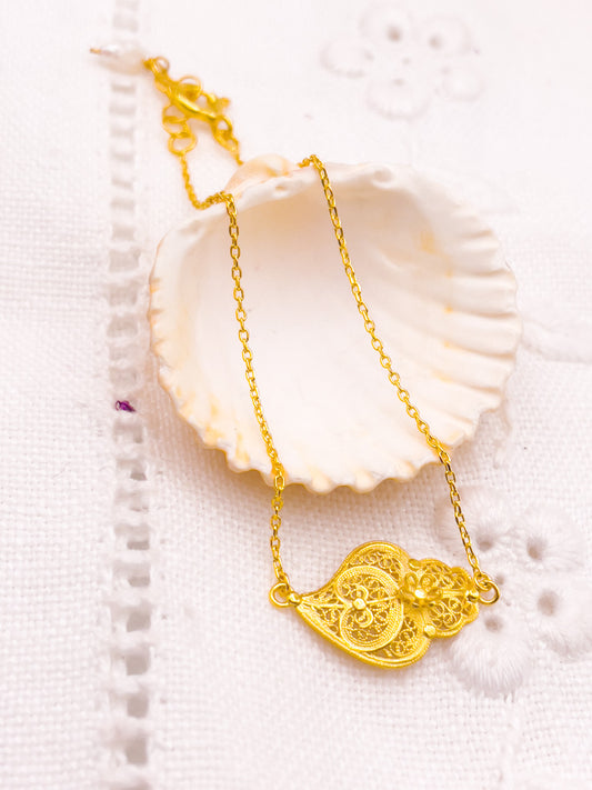Viana Heart and Pearl Bracelet