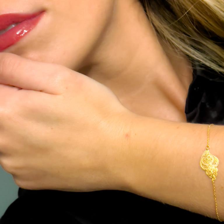 Pulseira Coração de Viana e Pérola