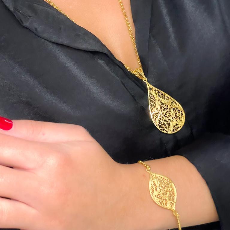 Ensemble collier et bracelet guitare