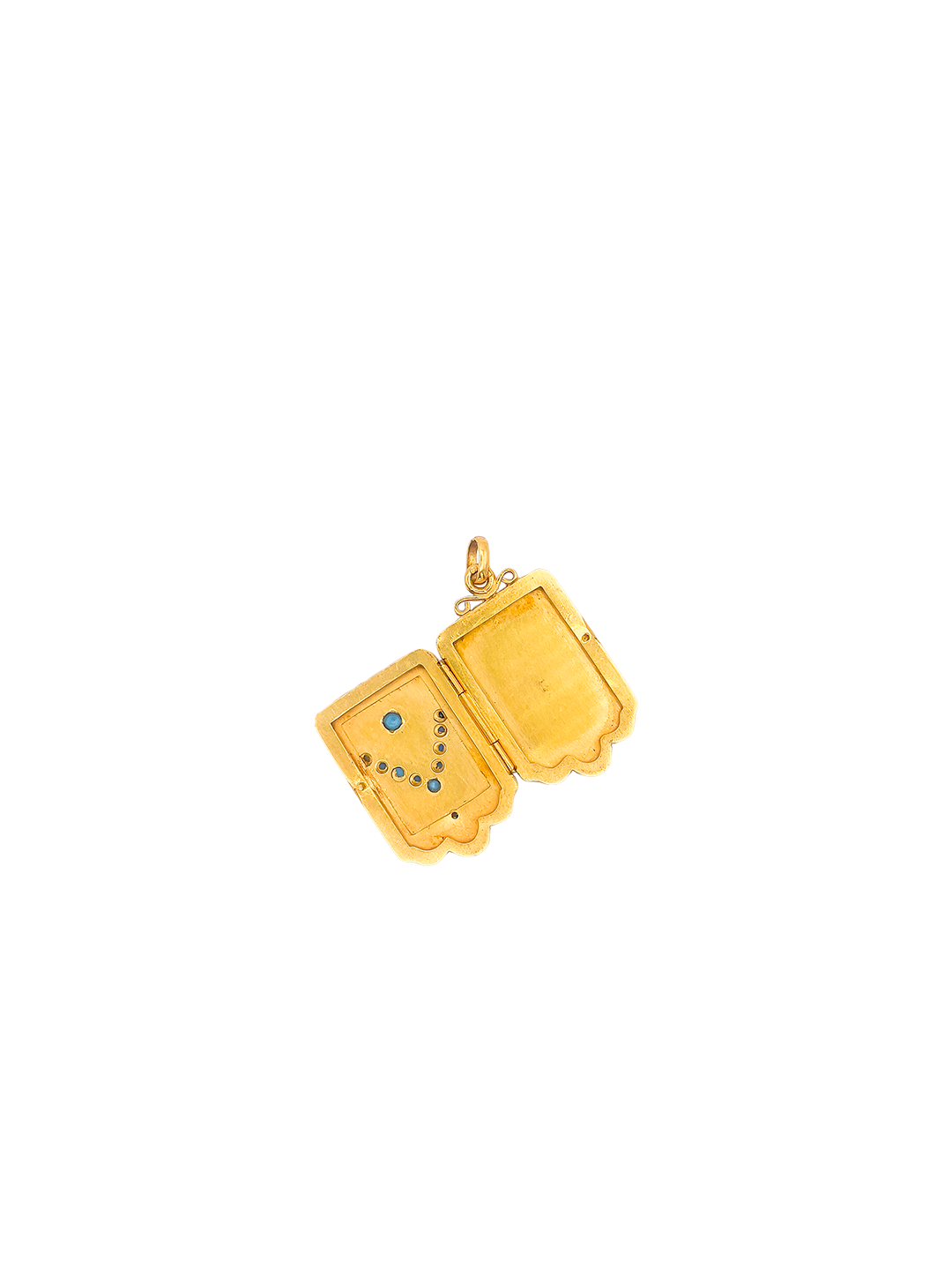 Pendentif Porte Photo Turquoise