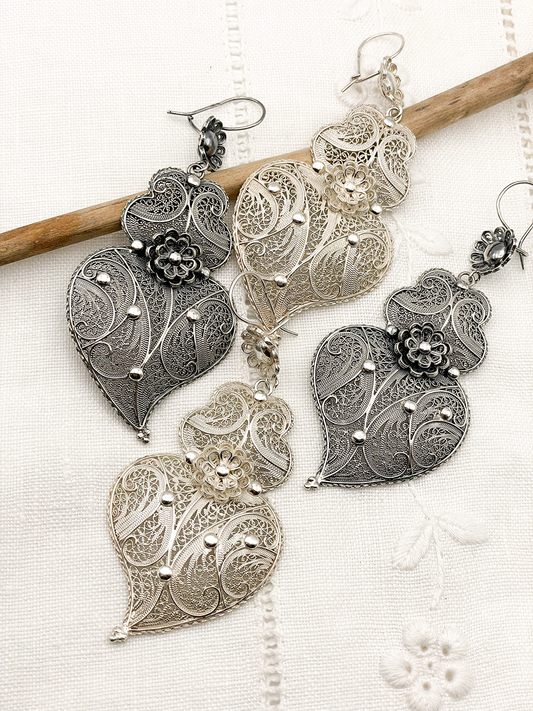 Boucles d'oreilles coeur Viana